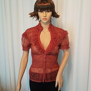 Bebe see thru lace top